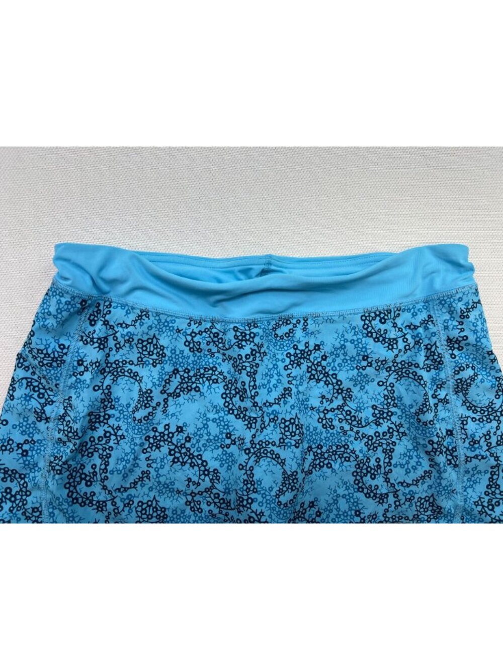 Patagonia Women's Nine Trails Skirt Pull On Stretch Size M Turquoise Abstract - Picture 4 of 10